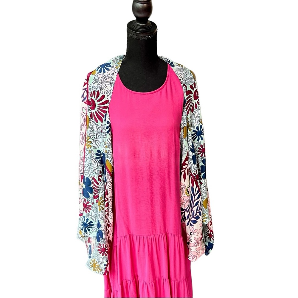 Anthropologie Multi Floral Larissa Cocoon Kimono NWT One Size - Picture 11 of 12